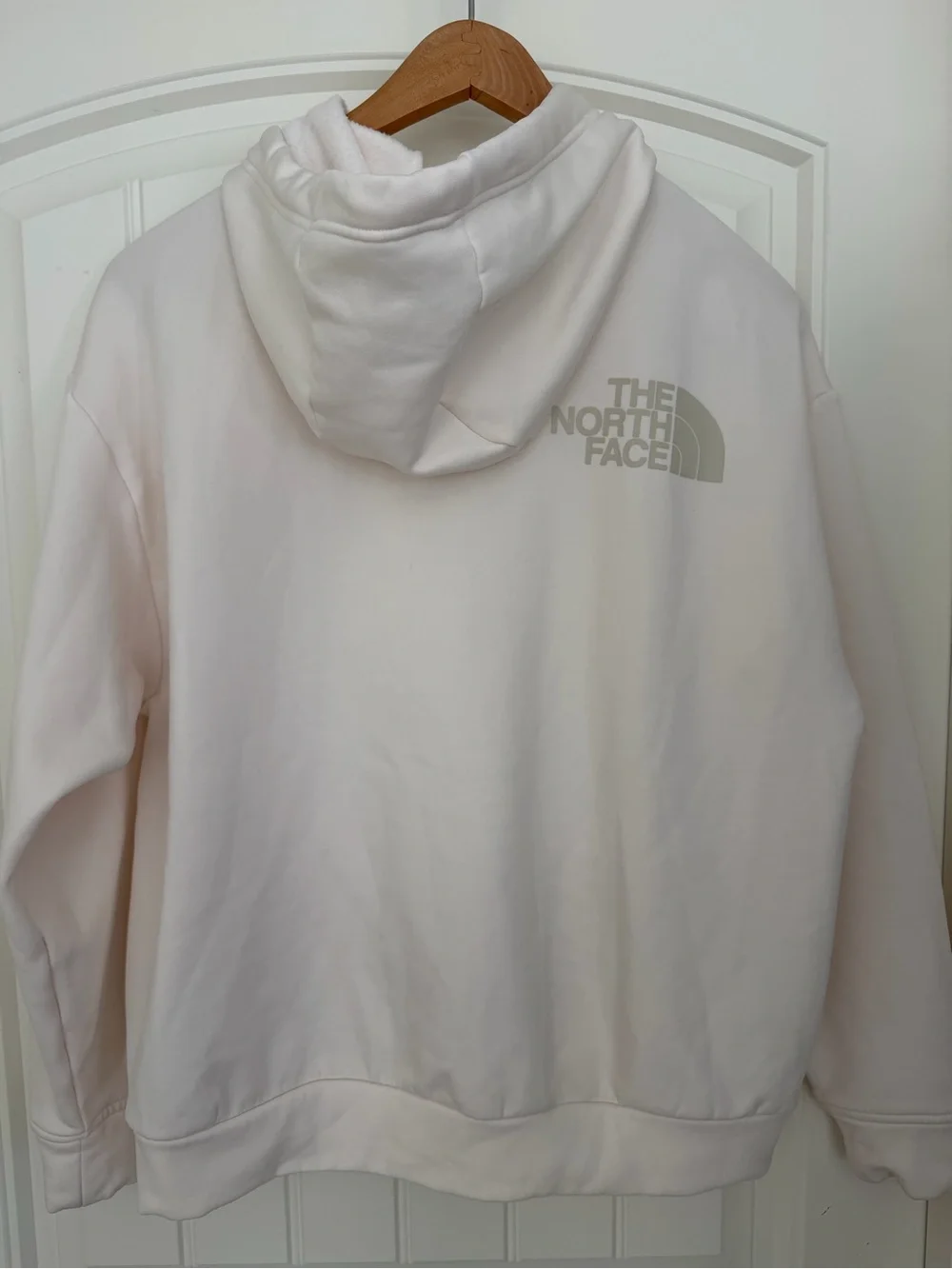 The North Face Men's Off-White Hoodie with Center Logo